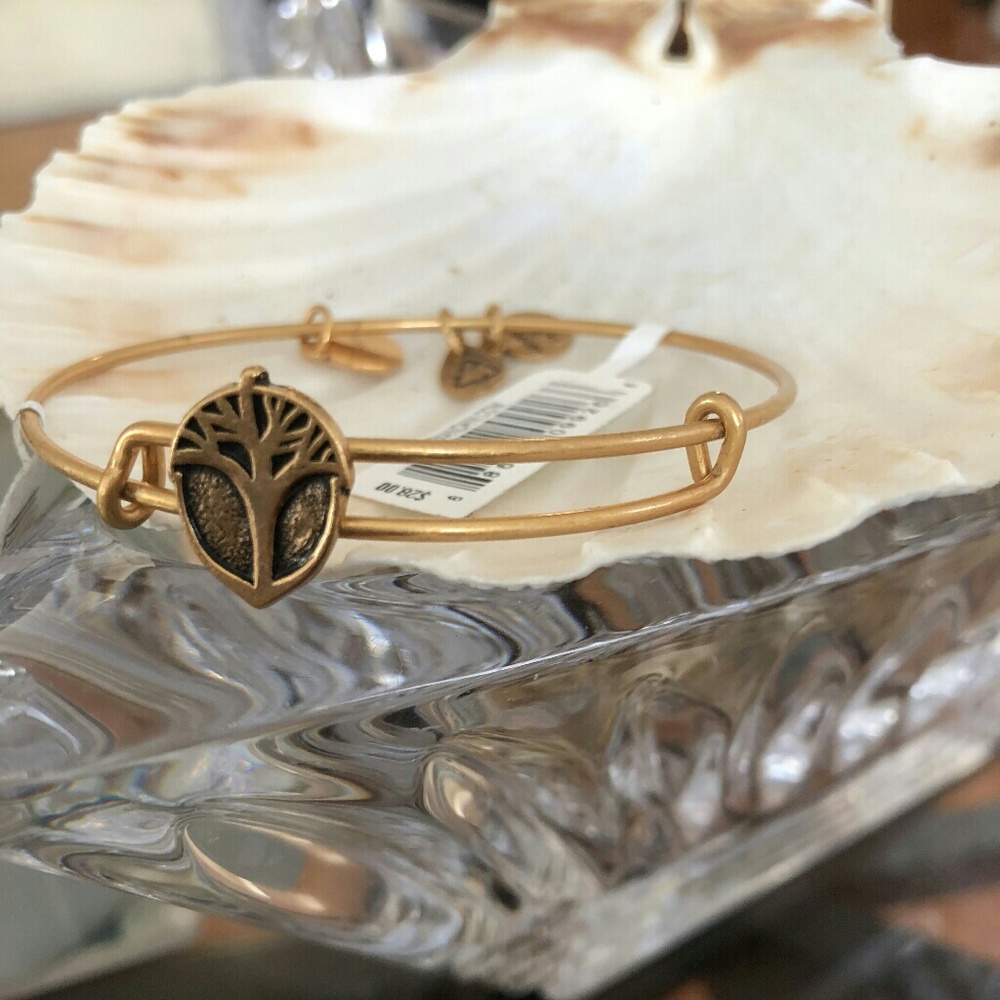 Alex and Ani "Tree of Life" Rafaellian Gold Bangle - Picture 2 of 4